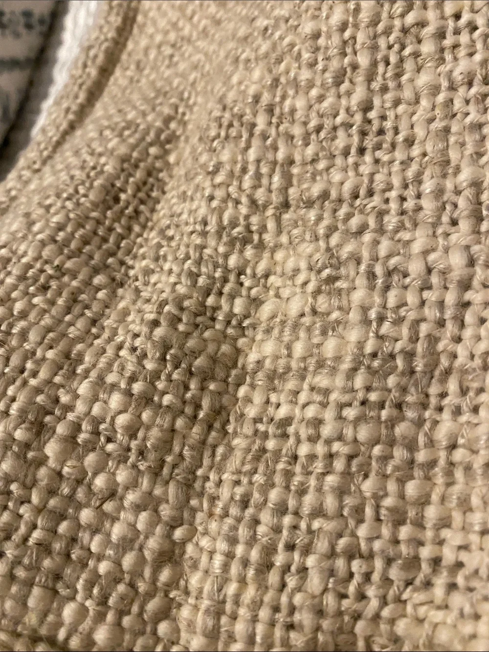 Set of 2. 20x20 Natural Woven Throw pillow covers - Natural Beige